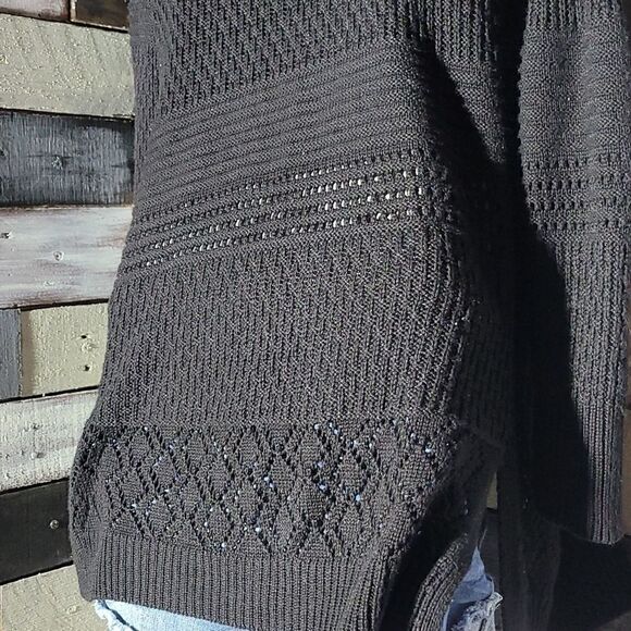 Black Duster Sweater Top Size XS Pink Republic - Picture 8 of 10